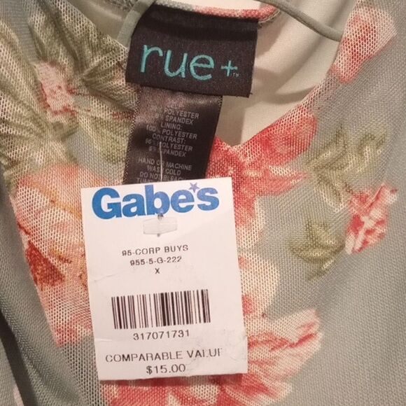 Seafoam Floral Spaghetti Stap Bodysuit!* - Picture 5 of 5